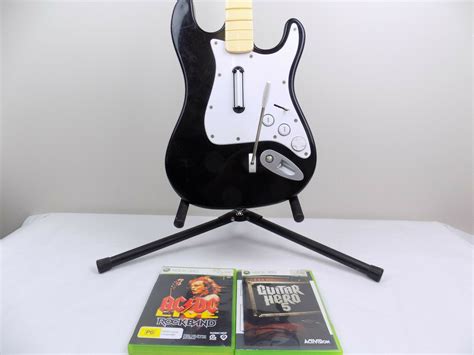 Xbox 360 Fender Rock Band Guitar Hero Wireless Guitar Controller + 2x Games - Starboard Games