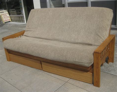 UHURU FURNITURE & COLLECTIBLES: SOLD - Futon and Frame with Storage Drawers - $160