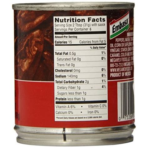 Embasa Chipotle Peppers in Adobo Sauce, 7-Ounce Cans (Pack ...