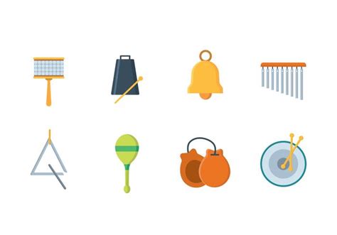 Simple Percussion Icons 159977 Vector Art at Vecteezy