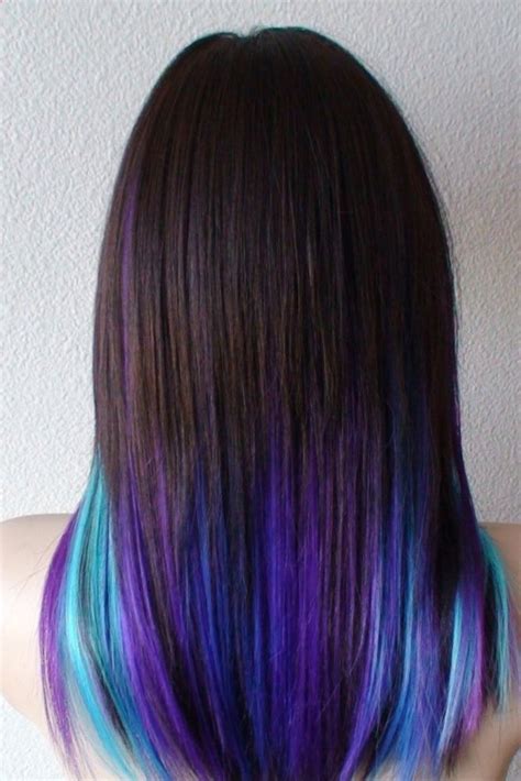 Rainbow Hair Ideas for Brunette Girls — No Bleach Required ★ See more: lovehairstyles… | Crazy ...