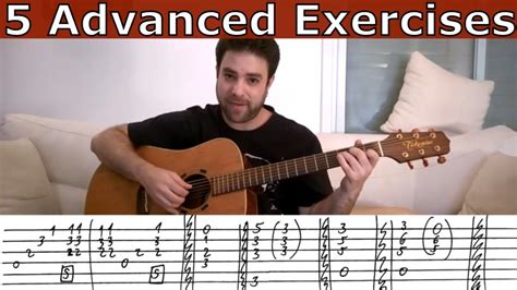 5 Advanced Fingerstyle Exercises - Guitar Lesson Tutorial w/ TAB ...