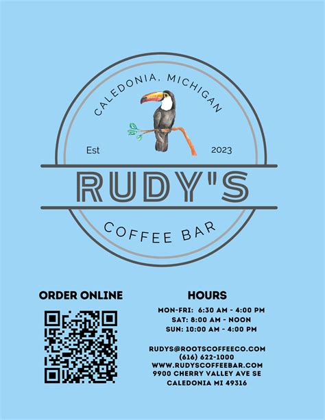 Menu — Rudy's Coffee Bar