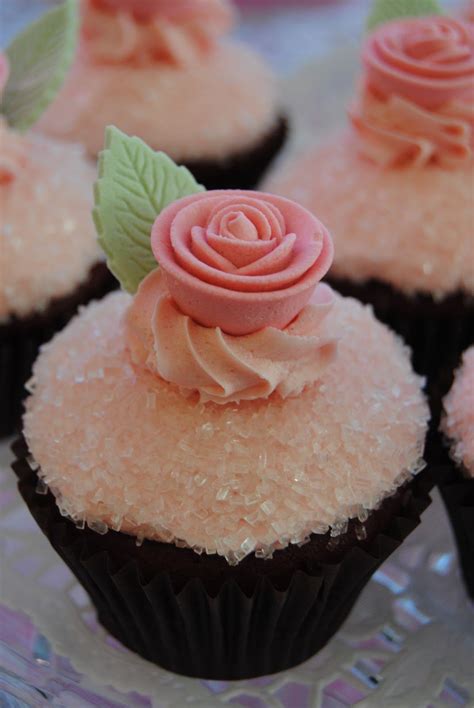 Pink rose cupcakes. These would be perfect for a little girl's tea party | Party Ideas ...