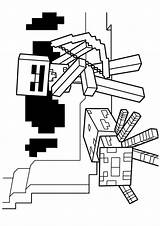 Minecraft Skeleton Bow And Arrow Coloring Pages sketch template
