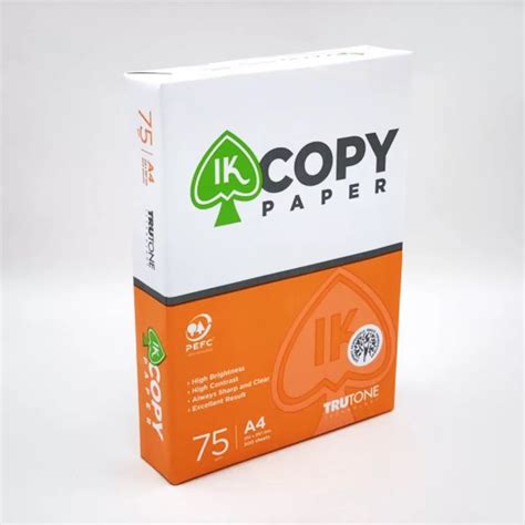 IK Copier Paper A4 Size 75 GSM - 1 Ream (500 Sheets) - Reliable Paper ...