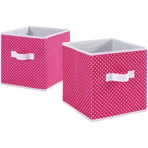 Mainstays Collapsible Fabric Cube Storage Bins (10.5" x 10.5"), Set of ...