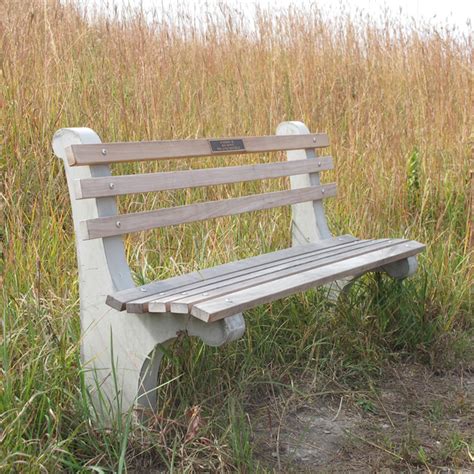 Concrete and Wood Park Bench - Kenneth Lynch and Sons