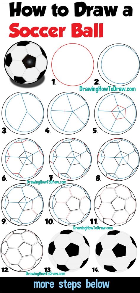 How to Draw a Soccer Ball Easy Step by Step Drawing Tutorial for Beginners – How to Draw Step by ...