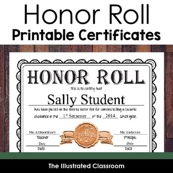 Editable Honor Roll Certificate - prntbl.concejomunicipaldechinu.gov.co