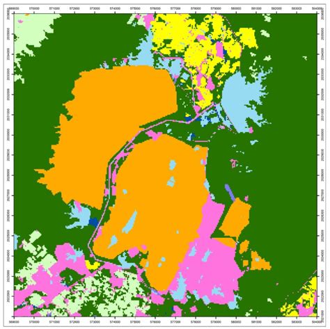 Surrounding area (LCC coordinates, Lambert Conic Conformal projection,... | Download Scientific ...