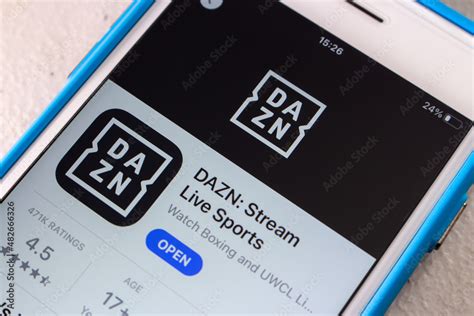 Kumamoto, JAPAN - Jan 24 2022 : Closeup logo of DAZN, a international ...