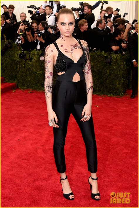 Cara Delevingne Is Covered in Fake Tattoos at Met Gala 2015!: Photo ...