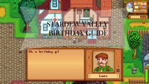 Stardew Valley Birthday Guide: gifts and calendar | Stardew valley