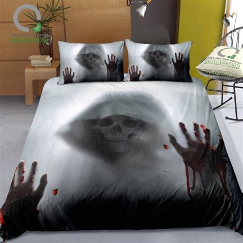 3D Printed Horror Skull Bedding | Skull bedding sets, Skull bedding, Bedding set