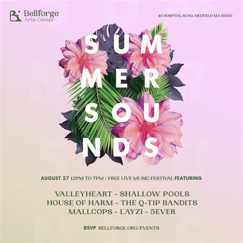 Summer Sounds Festival August - Bellforge Arts Center