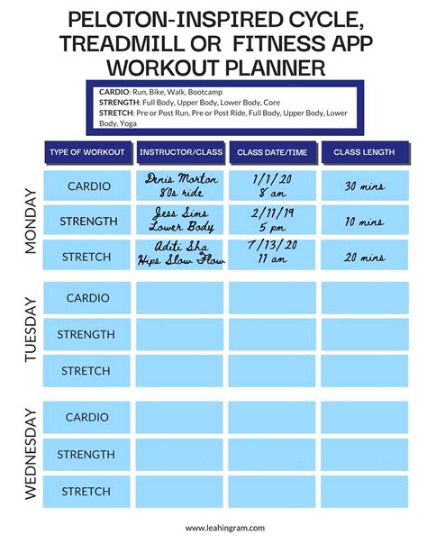 Organize Your Peloton Workout Calendar - 2024