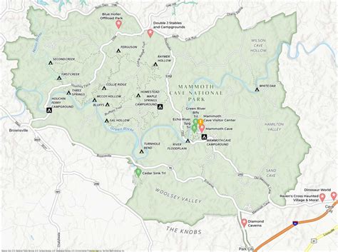 Mammoth Cave National Park Map - GIS Geography