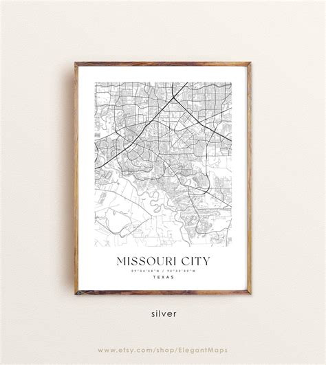 Missouri City Texas Map Missouri City TX Map Missouri City - Etsy