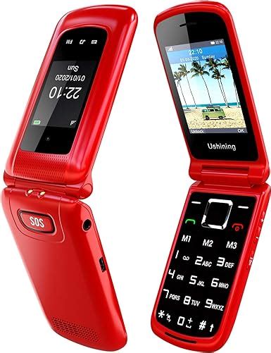 Amazon.com: Uleway desbloqueado Flip Phone 3G Dual SIM Card 2.4 '' Flip ...