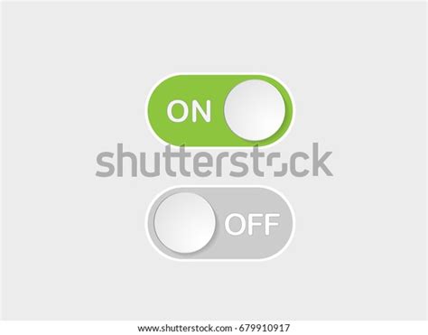 Flat Icon On Off Toggle Switch Stock Vector (Royalty Free) 679910917 ...