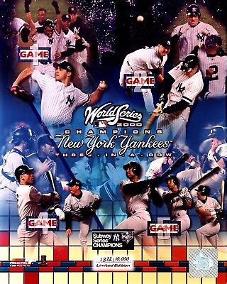 New York Yankees 2000 World Series Champions Licensed Unsigned 8x10 ...