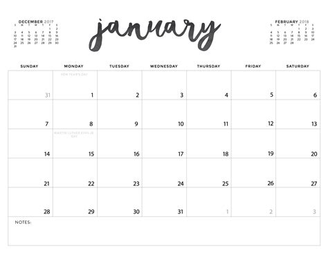 Printable Calendar Large Box | Month Calendar Printable