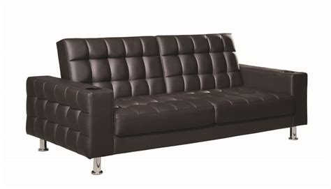 Adjustable Sofa Bed with Cup Holders in 2022 | Leather sofa bed, Sofa ...