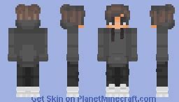 Brown hair w/hoodie! Minecraft Skin