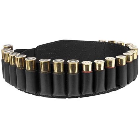 Leather Shotgun Shell Cartridge Bandolier Belt Holder 12 Gauge Hunting ...