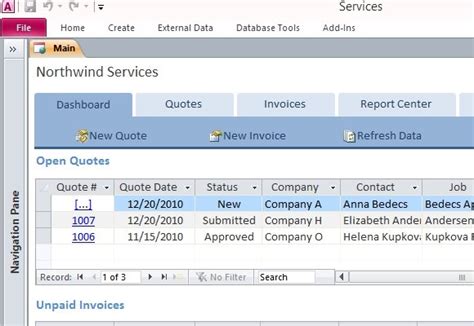 Microsoft access database templates - commercebinger