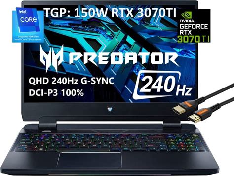 Acer Predator Helios 300 - i7-12700H · GeForce RTX 3070 Ti laptop · 15.6”, QHD (2560 x 1440 ...