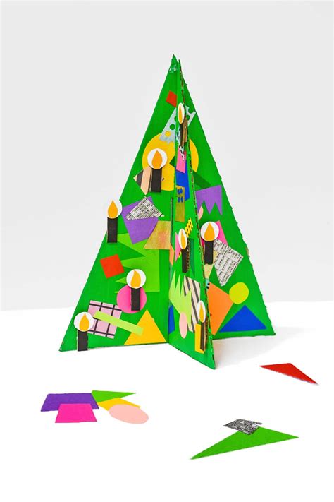 A Hip & Modern DIY Cardboard Christmas Tree Craft for Kids