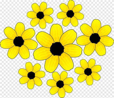 Flor amarilla, s amarilla, girasol, color png | PNGEgg