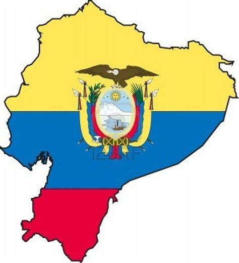 Illustration Vector of a Map and Flag from Ecuador | Ecuador flag, Illustration, Flag