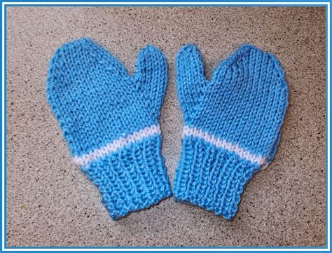 Marianna's Lazy Daisy Days: Easy 2-needle toddler and child mittens - boy or girl