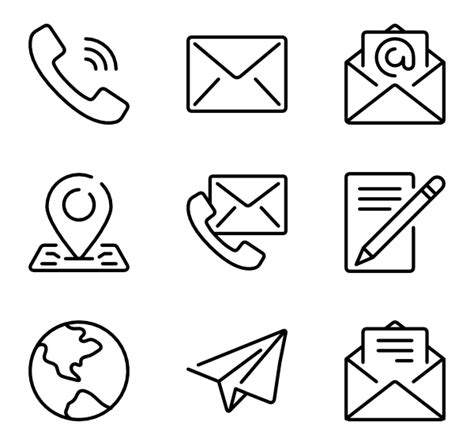 Telephone And Email Icon at Vectorified.com | Collection of Telephone And Email Icon free for ...