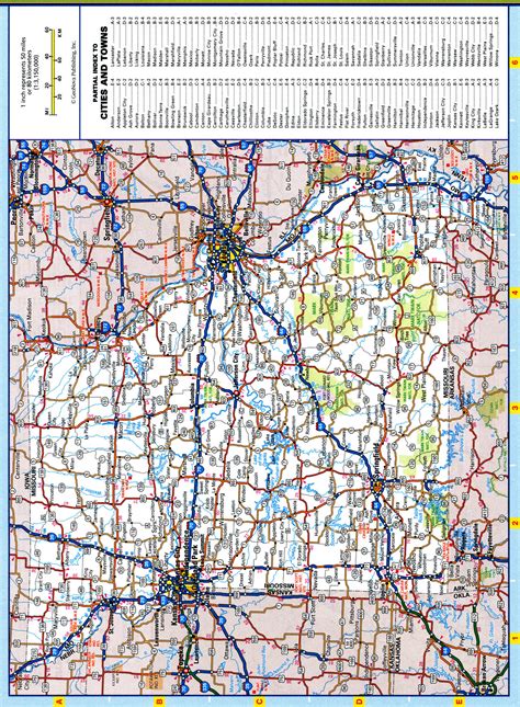 Map of Missouri roads and highways.Free printable road map of Missouri