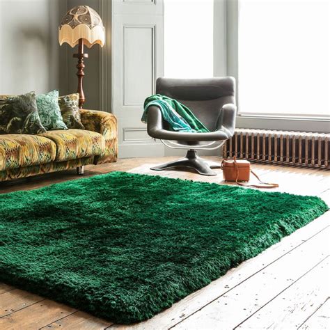 Plush Shaggy Emerald 120cm x 170cm Rug in 2021 | Rugs in living room, Emerald green rug, Emerald ...