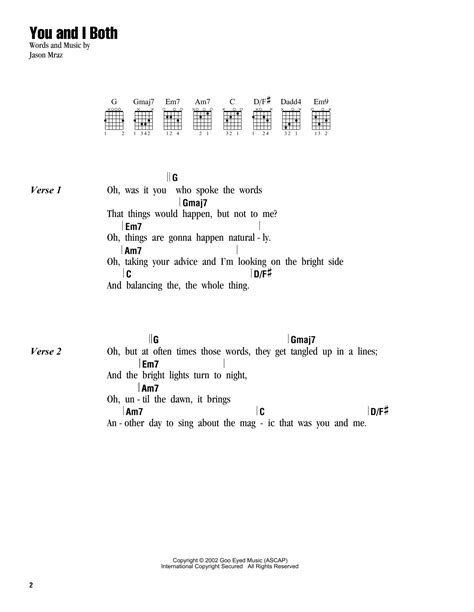 You and I Both by Jason Mraz - Guitar Chords/Lyrics - Guitar Instructor