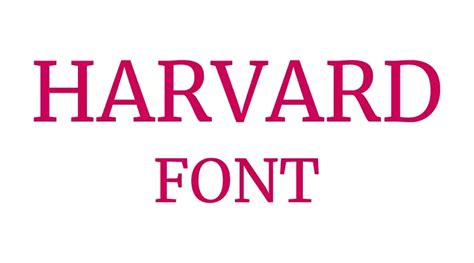 Harvard Font | Dafont Online