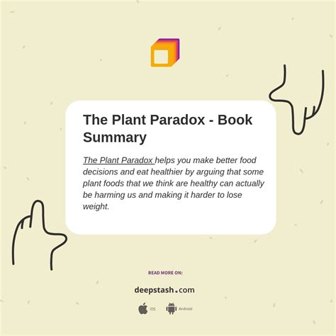 The Plant Paradox - Book Summary - Deepstash