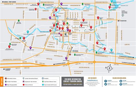 London (Ontario) tourist map