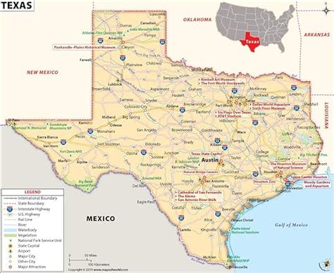 Amazon.com : Texas Map (36" W x 29.48" H) : Office Products