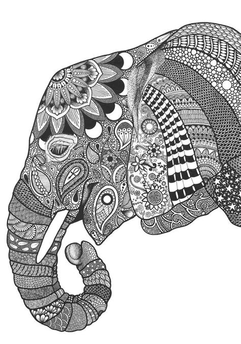 Pin by Connie Bair on zentangle | Zentangle animals art, Elephant ...