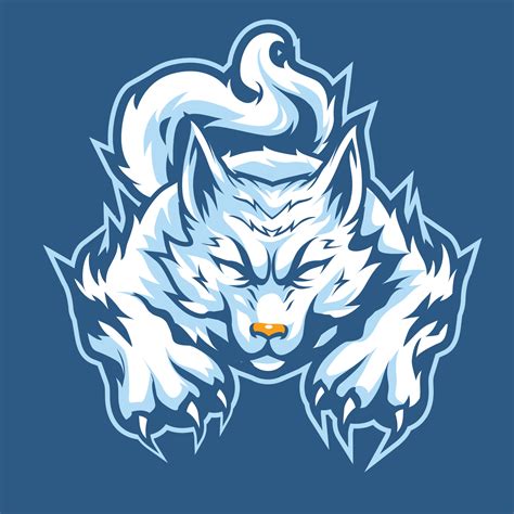 white wolves Modern Illustration Vector for logo esport team logo ...