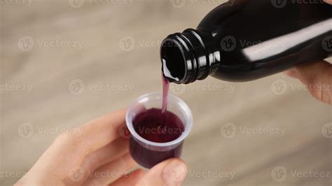 Concept Pouring Liquid Medication, Medicine Syrup Bottle 17535422 Stock ...