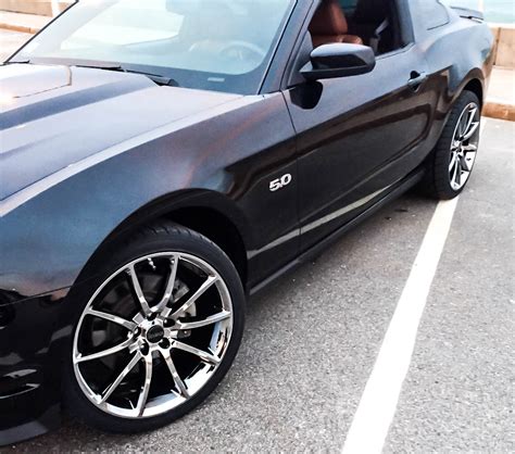 20" Black Mamba Mustang Wheels Staggered 2005-2018 GT V6 GT500