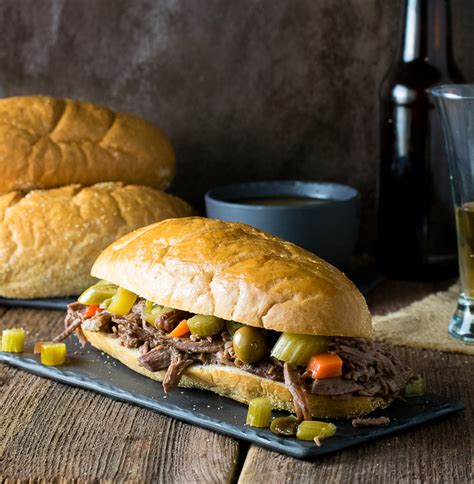 Crock Pot Italian Beef Sandwiches - Chicago Style - Fox Valley Foodie