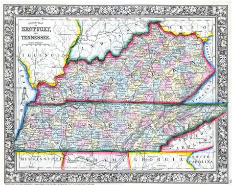 Map Of Kentucky And Tennessee – Map Of The Usa With State Names